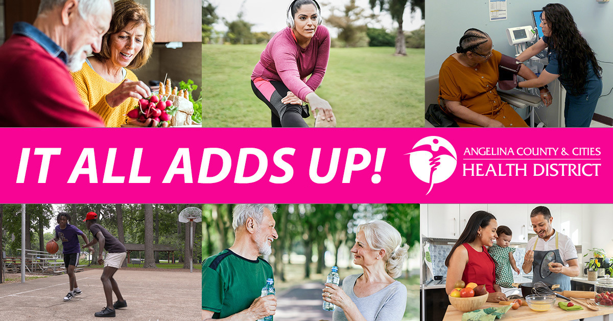 Collage of photos featuring individuals exercising and eating healthy.
